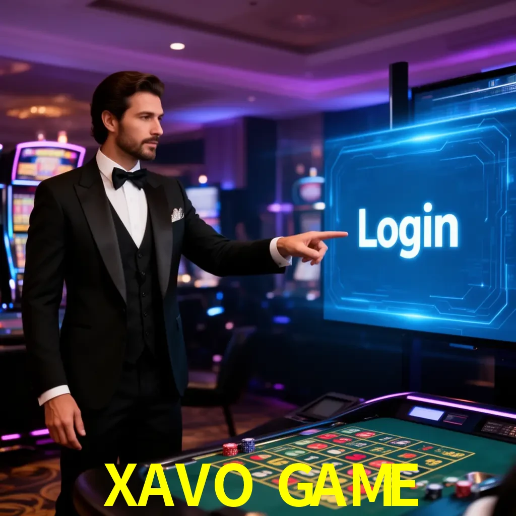 XAVO GAME Login - OTP, cuenta y soporte Pantalla XAVO GAME Login con OTP, contraseña, cuenta segura y soporte móvil